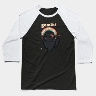 gemini black kitty i don’t give a sh!t Baseball T-Shirt